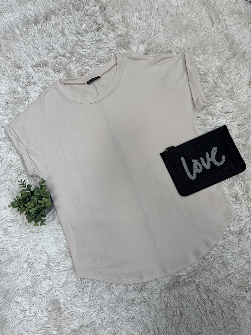 Staccato Short Sleeve Top 💗 Cream